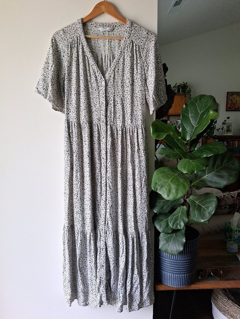Custom Sonoma Floral V-Neck Tiered Button Up Maxi Dress/Duster